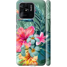 Чохол на Xiaomi Redmi 10C Тропічні квіти v1 4667m-2591