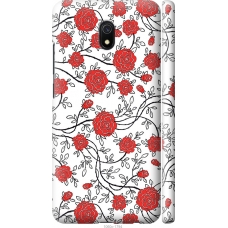 Чохол на Xiaomi Redmi 8A Червоні троянди на білому фоні 1060m-1794