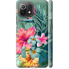 Чохол на Xiaomi Mi 11 Lite Тропічні квіти v1 4667m-2281