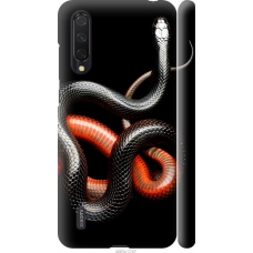 Чохол на Xiaomi Mi CC9 Червоно-чорна змія на чорному фоні 4063m-1747