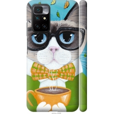 Чохол на Xiaomi Redmi 10 Cat Coffee 4053m-2488