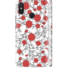 Чохол на Xiaomi Mi Max 3 Червоні троянди на білому фоні 1060m-1534