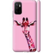 Чохол на Xiaomi Redmi Note 10 5G Рожева жирафа 4441m-2556