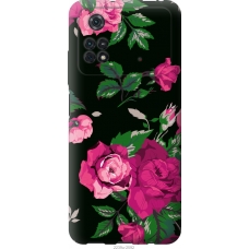 Чохол на Xiaomi Poco M4 Pro Троянди на чорному фоні 2239u-2592