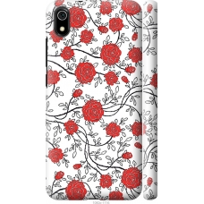 Чохол на Xiaomi Redmi 7A Червоні троянди на білому фоні 1060m-1716