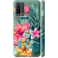 Чохол на Xiaomi Redmi 9T Тропічні квіти v1 4667m-2257