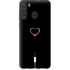 Чохол на Samsung Galaxy A21 Підзарядка серця 4274u-1841