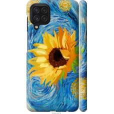 Чохол на Samsung Galaxy A22 A225F Квіти жовто-блакитні 5308m-2270