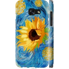 Чохол на Samsung Galaxy A3 (2017) Квіти жовто-блакитні 5308m-443