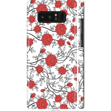 Чохол на Samsung Galaxy Note 8 Червоні троянди на білому фоні 1060m-1020