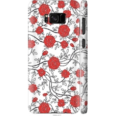 Чохол на Samsung Galaxy S8 Plus Червоні троянди на білому фоні 1060m-817