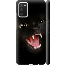Чохол на Samsung Galaxy A02s A025F Чорна кішка 932m-2203