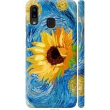 Чохол на Samsung Galaxy A20e A202F Квіти жовто-блакитні 5308m-1709