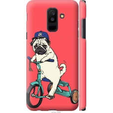 Чохол на Samsung Galaxy A6 Plus 2018 Мопс на велосипеді 3072m-1495
