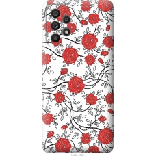 Чохол на Samsung Galaxy A73 A736B Червоні троянди на білому фоні 1060u-2586