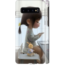 Чохол на Samsung Galaxy S10 Мила дівчинка з зайчиком 4039m-1640