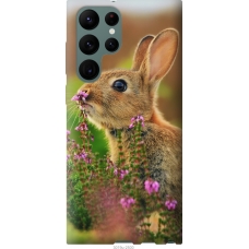 Чохол на Samsung Galaxy S22 Ultra Кролик і квіти 3019u-2500