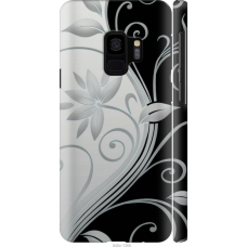 Чохол на Samsung Galaxy S9 Квіти на чорно-білому фоні 840m-1355