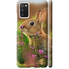 Чохол на Samsung Galaxy A02s A025F Кролик і квіти 3019m-2203