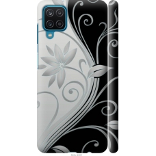 Чохол на Samsung Galaxy M12 M127F Квіти на чорно-білому фоні 840m-2360