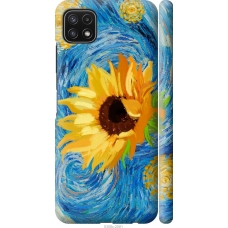 Чохол на Samsung Galaxy A22 5G A226B Квіти жовто-блакитні 5308m-2581