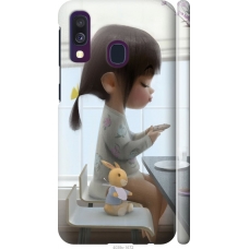 Чохол на Samsung Galaxy A40 2019 A405F Мила дівчинка з зайчиком 4039m-1672