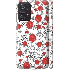 Чохол на Samsung Galaxy A52s 5G A528B Червоні троянди на білому фоні 1060m-2583