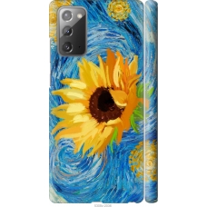 Чохол на Samsung Galaxy Note 20 Квіти жовто-блакитні 5308m-2036