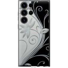 Чохол на Samsung Galaxy S23 Ultra Квіти на чорно-білому фоні 840u-2906