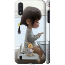 Чохол на Samsung Galaxy A01 A015F Мила дівчинка з зайчиком 4039m-1842