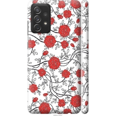 Чохол на Samsung Galaxy A72 A725F Червоні троянди на білому фоні 1060m-2247