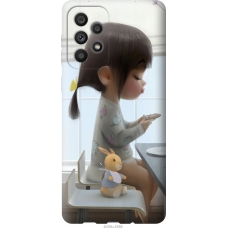 Чохол на Samsung Galaxy A73 A736B Мила дівчинка з зайчиком 4039u-2586