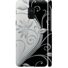 Чохол на Samsung Galaxy A8 2018 A530F Квіти на чорно-білому фоні 840m-1344
