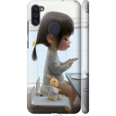 Чохол на Samsung Galaxy M11 M115F Мила дівчинка з зайчиком 4039m-1905