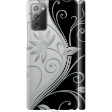 Чохол на Samsung Galaxy Note 20 Квіти на чорно-білому фоні 840m-2036
