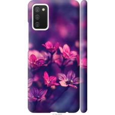 Чохол на Samsung Galaxy A02s A025F Пурпурні квіти 2719m-2203