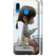 Чохол на Samsung Galaxy A20 2019 A205F Мила дівчинка з зайчиком 4039m-1761