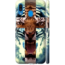 Чохол на Samsung Galaxy A20 2019 A205F Злий тигр 866m-1761