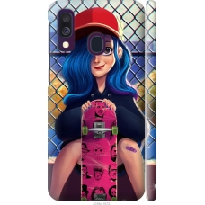 Чохол на Samsung Galaxy A40 2019 A405F Прикольна дівчинка зі скейтбордом 4038m-1672