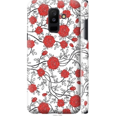 Чохол на Samsung Galaxy A6 Plus 2018 Червоні троянди на білому фоні 1060m-1495
