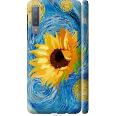 Чохол на Samsung Galaxy A7 (2018) A750F Квіти жовто-блакитні 5308m-1582