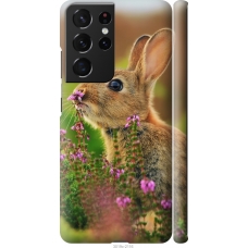 Чохол на Samsung Galaxy S21 Ultra (5G) Кролик і квіти 3019m-2116