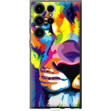 Чохол на Samsung Galaxy S23 Ultra Різнобарвний лев 2713u-2906