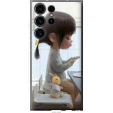 Чохол на Samsung Galaxy S23 Ultra Мила дівчинка з зайчиком 4039u-2906