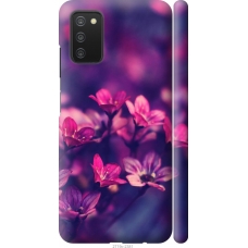 Чохол на Samsung Galaxy A03s A037F Пурпурні квіти 2719m-2381