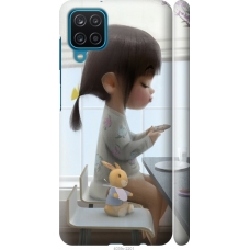 Чохол на Samsung Galaxy A12 A125F Мила дівчинка з зайчиком 4039m-2201