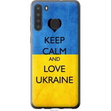 Чохол на Samsung Galaxy A21 Keep calm and love Ukraine 883u-1841