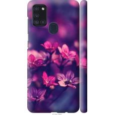 Чохол на Samsung Galaxy A21s A217F Пурпурні квіти 2719m-1943