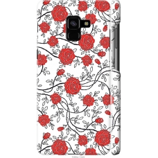 Чохол на Samsung Galaxy A8 Plus 2018 A730F Червоні троянди на білому фоні 1060m-1345