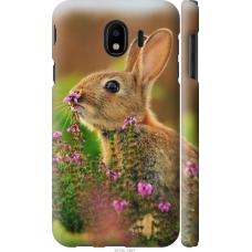 Чохол на Samsung Galaxy J4 2018 Кролик і квіти 3019m-1487